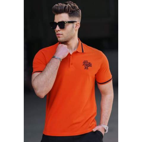 Madmext Men Orange Polo Shirt 3055 - Turuncu