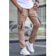 Beige Jogger Trousers with Cargo Pockets 5791 - Bej