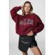 Mad Girls Embroided Maroon Sweatshirt Hoodie MG812 - Bordo