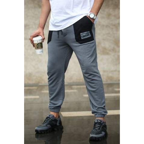 Madmext Men Smoke Gray Sweatpants 4844 - Füme