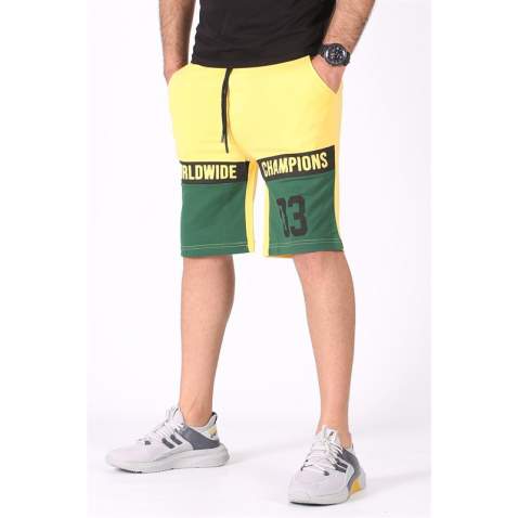 Madmext Yellow Two Tone Capri for Men 2920 - Sarı