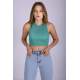 Mad Girls Mint Green Crop Top MG1113 - Mint yeşili