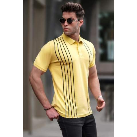 Men Yellow Polo T-Shirt 5822 - Sarı