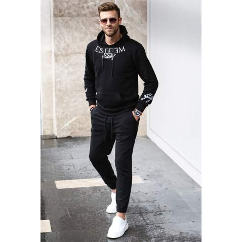 Madmext Black Tracksuit For Men 5666 - Siyah