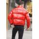 Red Shiny Basic Puffer Jacket 5993 - Kırmızı