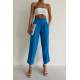 Blue High Waist Basic Trousers MG1554 - Mavi