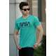 Madmext Green Printed T-shirt for Men 4526 - Yeşil