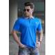 Madmext Men Saxe Knitted Polo T-shirt 5116 - Saks