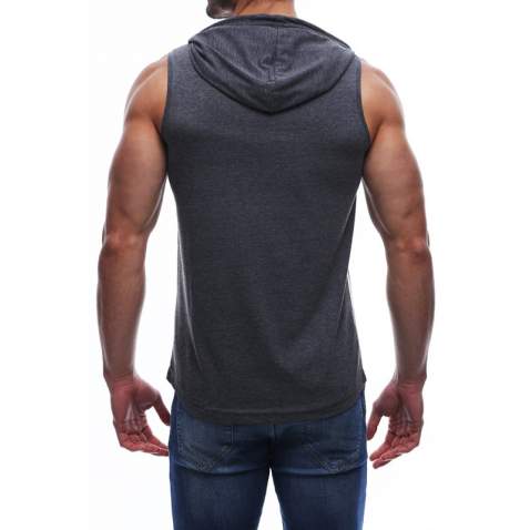 Madmext Men Smoke Gray Tank Top Hoodie 2858 - Füme