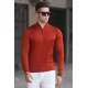 Madmext Men Tile Red Sweatshirt 5176 - Kiremit