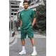 Madmext Men Oversize Green Shorts Set 5391 - Yeşil