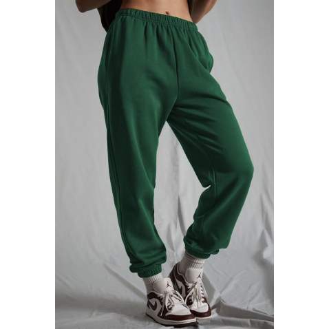 Women Dark Green Oversize Sweatpants MG1235 - Koyu yeşil