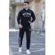 Madmext Men Printed Black Tracksuit 5283 - Siyah