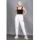 Mad Girls White Jogger Sweatpants MG303 - Beyaz