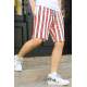 Madmext Orange Striped Capri for Men 2915 - Turuncu