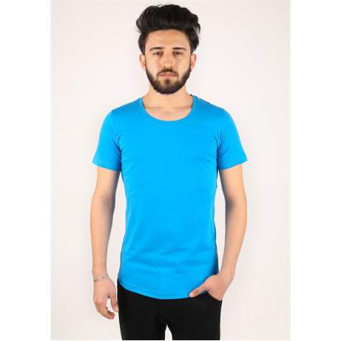 Madmext Men Basic Blue T-shirt 2308 - Mavi