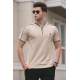 Madmext Men Beige Polo T-shirt 9281 - Bej