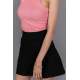 Women Black High Waist Mini Shorts - Siyah