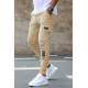 Madmext Men Printed Beige Sweatpants 4079 - Bej