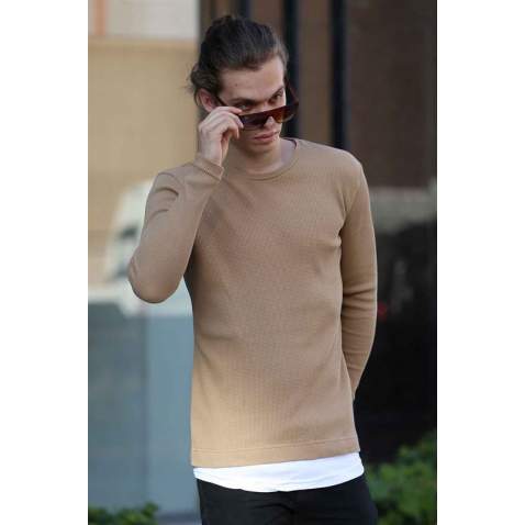 Madmext Camel Sweatshirt 4150 - Camel