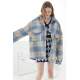 Mad Girls Oversize Turquiose Lumberjack Shirt MG042 - Turkuaz