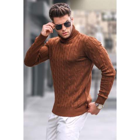 Camel Turtleneck Knitwear Sweater 5763 - Camel