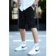 Men Black Basic Cargo Shorts 5467 - Siyah