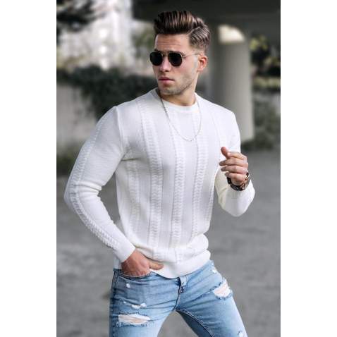 Madmext Ecru Sweater For Men 5178 - Ekru