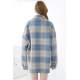 Mad Girls Oversize Turquiose Lumberjack Shirt MG042 - Turkuaz