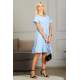 Mad Girls Blue Frilled Dress MG618 - Mavi