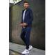 Madmext Men Navy Blue Tracksuit 5673 - Lacivert