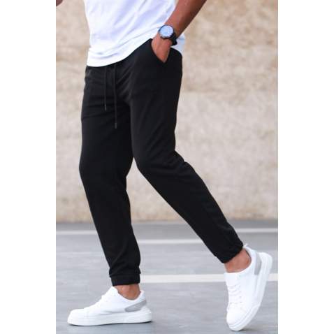 Madmext Men Plain Black Sweatpants 5424 - Siyah