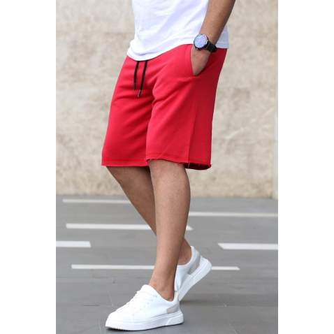 Madmext Men Red Capri Shorts 4845 - Kırmızı