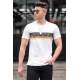 Madmext White Printed T-shirt for Men 4610 - Beyaz