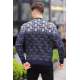 Navy Blue Designed Knitwear Sweater 5971 - Lacivert