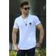 Madmext Men Ripped White T-shirt T4002 - Beyaz