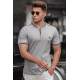 Madmext Men Gray Polo T-shirt 9281 - Gri