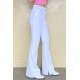 Women White Bell Bottom Cut Jeans MG1518 - Beyaz