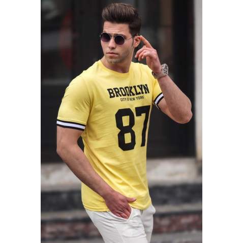 Madmext Men Yellow T-shirt 5230 - Sarı