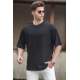 Madmext Men Printed Oversize Black T-shirt 5250 - Siyah