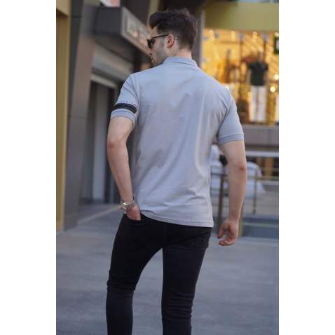 Men Dye Gray Polo T-Shirt 5862 - Boyalı gri