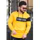 Madmext Yellow Printed Hoodie 4131 - Sarı