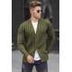 Madmext Men Khaki Cardigan 5192 - Haki