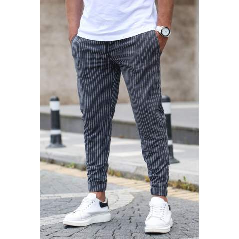 Madmext Anthracite Striped Sweatpants 2931 - Antrasit