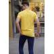 Madmext Yellow Printed T-shirt for Men 4018 - Sarı