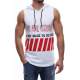 Madmext Men White Tank Top Hoodie 2858 - Beyaz