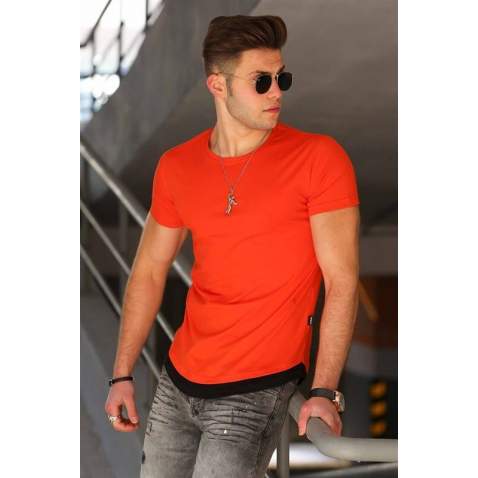 Madmext Orange Basic T-shirt for Men 4465 - Turuncu