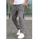 Smoke Gray Relaxed Fit Jogger Trousers T5480 - Füme