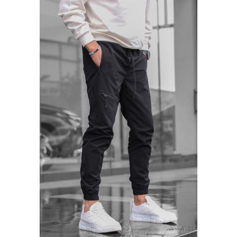 Men Black Jogger Trousers - Siyah