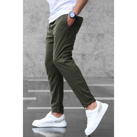 Madmext Men Khaki Jogger Trousers 4242 - Haki